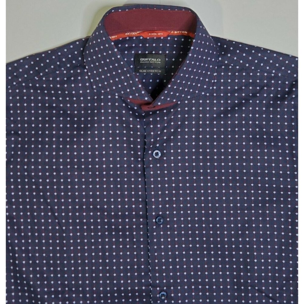 Buffalo David Bitton Slim Fit Shirt 14.5 32 33 Men